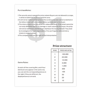 Exclusive Offer Free Design New Lotto Custom Scratch-Off Area Digital Printing Lottery Cards - Product Image 5