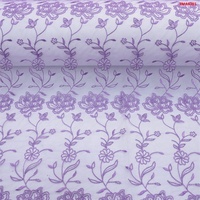 Nouvelle Arrivée T-win Textile : Tissu en Dentelle Florale Brodé avec Paillettes pour Conception de Tenues de Soirée