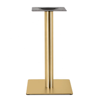 Base de table basse en acier inoxydable et fonte, carrée, couleur or rose, argentée ou dorée, à forte capacité de charge, fournie directement par l'usine