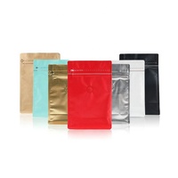 250g 500g 1kg Pochette à café en aluminium à fond plat Emballage en mylar Sac à café debout avec valve et fermeture éclair
