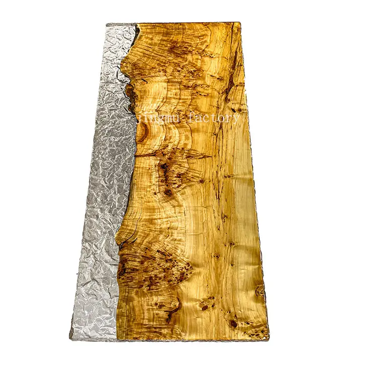 Роскошный дизайн, самый популярный стол из эпоксидной смолы из цельного дерева, грецкого ореха, прозрачная речная ледяная волна