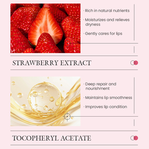 KORMESIC Private Label 4g Korean Strawberry Fruit Warming <b>Lip</b> Balm Color-changing Chrome Shiny Gloss Vitamin E Brightening Soft - Product Image 3