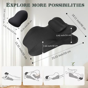 Oreiller <span class=keywords><strong>Spark</strong></span> 27 degrés pour couples, oreiller de lit multifonctionnel en mousse pour couples, soutien ergonomique pour la posture assise et allongée pour le sexe - Product Image 6