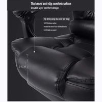 Boss Chaise de jeu Ergonomique Bureau Exécutif Cuir Pivotant Levage Rotatif Fauteuil Repose-pieds Massage Caractéristiques Design Moderne