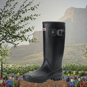 Belles <span class=keywords><strong>bottes</strong></span> <span class=keywords><strong>de</strong></span> <span class=keywords><strong>pluie</strong></span> hautes pour femmes à la mode PVC transparent antidérapant imperméable pour l'hiver - Product Image 2