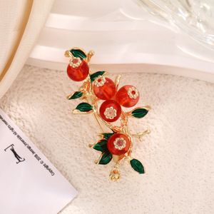 Broche Fleur en Alliage de Zinc Incrustée de Perles, Accessoire de Soirée pour Femme - Product Image 4