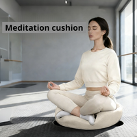 FLOWA Ergonomisches Meditationskissen für Achtsamkeitspraxis, Memory-Schaum, Komfortable Unterstützung, Pilates Yoga Weiches Rückenlehnenkissen