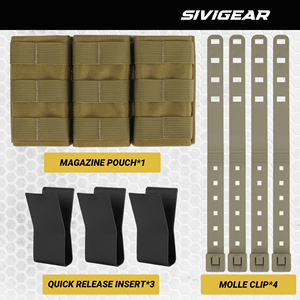 SIVI - Bolsa Táctica Universal para Cargadores de Nylon 1000D, Bolsa Triple para Cargadores de 5.56 - Product Image 6