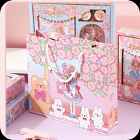 Depai Escuela Primaria estudiante caja de regalo conjunto mano cuenta diario linda chica corazón dibujos animados pluma Bloc de notas cuadernos papelería conjunto