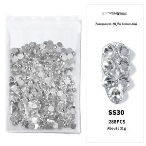 1440 piezas/bolsa SS3-SS40 Cristales de Diamantes Redondos 3D con Reverso Plano, Color AB, Fáciles de Aplicar para Decoración de Uñas - Product Image 6