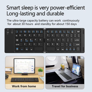 Small Colapsible <b>Keyboard</b> Tastatur Klappbar Eu Wireless Bluetooth Foldable <b>Keyboard</b> for Tablet - Product Image 2
