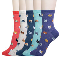Chaussettes fantaisie amusantes pour femmes et filles, motif d'animaux mignons, chat, chien, hibou, panda, idées cadeaux