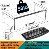 Support de moniteur en acrylique transparent Riser couverture de clavier d'ordinateur portable chat preuve protecteur Anti-chat empêcher les chats de toucher le clavier