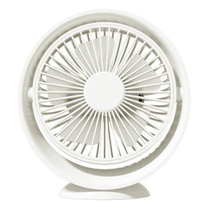 พัดลมตั้งโต๊ะสีขาวขนาดเล็ก 2000 มิลลิแอมป์แบตเตอรี่แบบชาร์จไฟได้ พัดลมพกพาเงียบสำหรับใช้ในบ้านสำนักงานหอพัก - Product Image 1