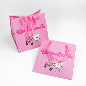 Wholesale 25x25x25cm Pink Shopping <b>Bags</b> Clothing Packaging Paper <b>Bags</b> <b>Wedding</b> Party Custom Logo <b>Gift</b> <b>Bags</b> for Small Business - Product Image 5