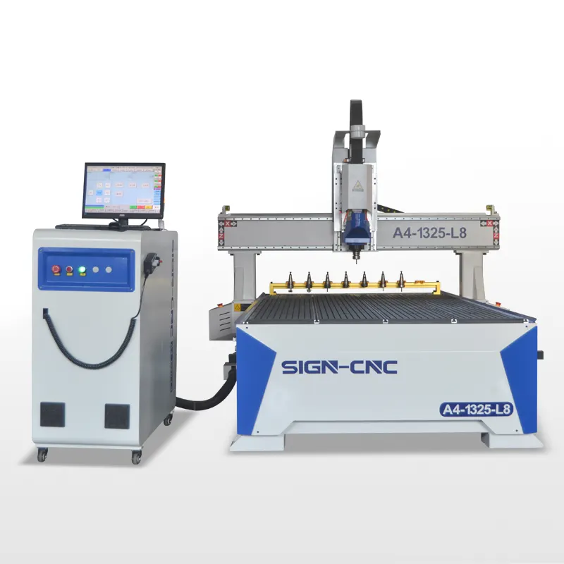 SIGN A4 Disc ATC 8-12 Tools Changer CNC Router Machine для более эффективной обработки csutomer.