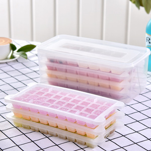 แม่พิมพ์น้ำแข็งใสทรงสี่เหลี่ยม ง่ายต่อการถอดออก กล่องเก็บอาหาร DIY ใช้ในครัวเรือน ปลอดภัยสำหรับช่องแช่แข็ง กล่องทำน้ำแข็ง - Product Image 3