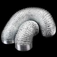 Bouches d'aération Flexible Grill Tuyau Aluminium Conduit Ventilation Simple ou Double Couche Aluminium Contemporain 10 Mètres 30 M/s 0.036mm