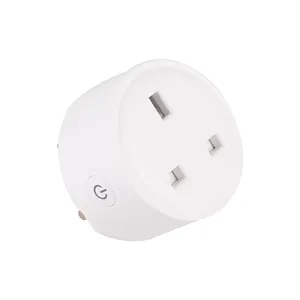 UK Standard Tuya Wifi Remote Control Smart Plug with Socket Customized Logo Brand with Overload Protection Function