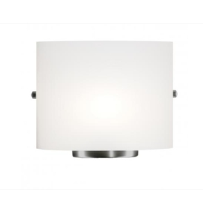 Frosted Opal Glass Shade Brushed Nickel Light Fixtures <b>Wall</b> <b>Sconce</b> with Brushed Nickel Iron Design for Hotel Staging - Product Image 3