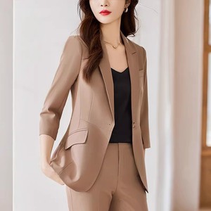 Women's Purple Suit Set Three Quarter Sleeve Formal Workwear Anti-Wrinkle Commuting To <b>Work</b> - Product Image 4