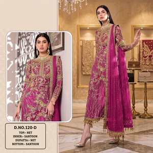 Elegante Salwar Kameez Indio Moderno de Primera Calidad con Tela de Red y Dupatta para Fiestas, Bodas y Eventos, <span class=keywords><strong>Ropa</strong></span> India Premium - Product Image 3