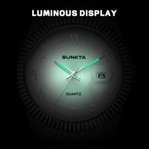 Orologio da <span class=keywords><strong>Uomo</strong></span> ST6725 con Numeri Arabi, Cassa in Lega Semplice, Vetro di Lusso, Impermeabile, Cinturino in Acciaio Inossidabile, Luminoso, Logo Personalizzato OEM - Product Image 5