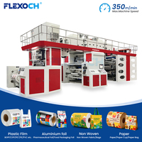 Machine d'impression flexographique à cylindre central CI 8 couleurs pour rouleaux de film plastique BOPP PET PE Nylon de 15 à 150 µm