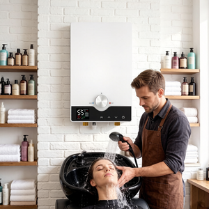 <span class=keywords><strong>Chauffe</strong></span>-<span class=keywords><strong>eau</strong></span> <span class=keywords><strong>instantané</strong></span> sans réservoir à température constante à fréquence variable 9KW blanc pour douche rapide et chaude en 2 secondes pour salle de bain familiale - Product Image 4