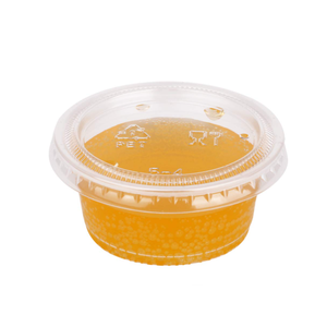 كوب صلصة بلاستيكي شفاف أحادي الجدار للاستخدام مرة واحدة مع غطاء سعة 1 أونصة حاوية للوجبات الجاهزة للسكر - Product Image 2