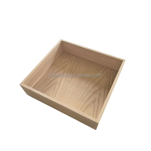 Boîte d'organisation de tiroir empilable en chêne antique Boîtes de service carrées Plateaux d'artisanat en <span class=keywords><strong>bois</strong></span> pour peinture, panneaux de bricolage, encadrement, boîte d'ombre - Product Image 1
