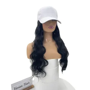 Vivian hair Wholesale hat Wig,Wavy perm Hat Wigs With Hat,Baseball hat Wig For Black Women