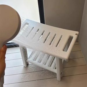 Tabouret de douche pour salle de bain, 56x32x46 Cm, siège bas antidérapant en plastique pour enfants, personnes âgées, femmes enceintes - Product Image 1