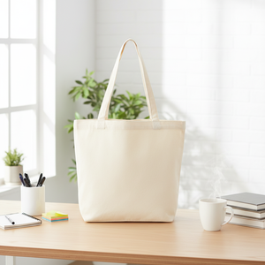 Sac fourre-tout en toile de coton écologique, durable et réutilisable, avec impression de lettres personnalisée, grande capacité, poignée d'épaule, fermeture à glissière - Product Image 4
