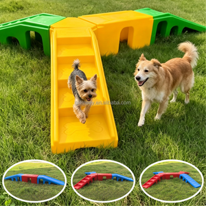 Parque de Juegos Modular Grande de Plástico para Perros, Equipo de Agilidad, Sistema de Obstáculos para Perros de 3/5/7 Piezas para Parque de Mascotas o Jardín - Product Image 1