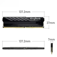 Mémoire d'ordinateur de bureau KingBank RAM DDR4 16G 3200MHz, double canal haute vitesse, stock disponible pour des performances améliorées
