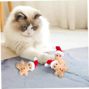 ของเล่นสัตว์เลี้ยงขายส่ง ของเล่นแมวน่ารัก ตุ๊กตาขนมปังขิงคริสต์มาส ของเล่นแมวแคทนิป ของเล่นลูกสุนัข ของเล่นสุนัขและแมว ของเล่นแมวแบบอินเทอร์แอคทีฟ - Product Image 6