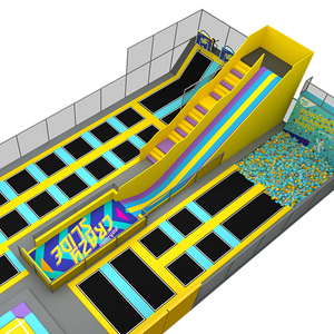 QiaoQiao équipement de terrain de jeu intérieur personnalisé vente chaude fournisseur de qualité de <span class=keywords><strong>parc</strong></span> de trampoline de couleur jaune <span class=keywords><strong>vert</strong></span> bleu - Product Image 1