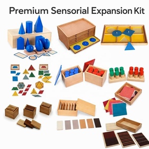 Kit d'expansion sensorielle Montessori Premium : Solides géométriques, Armoire de construction, Triangles, Boîtes sonores, Cylindres olfactifs - Product Image 1