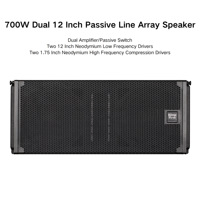 Speaker Dual 12 inci Audio 700W, Speaker Array dua arah tahan air dalam/luar ruangan, sistem suara konser