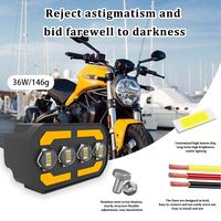 Barre lumineuse de travail LED 36W étanche pour voiture, moto, tout-terrain, camion, clignotant bicolore, avertissement, éclairage LED automobile