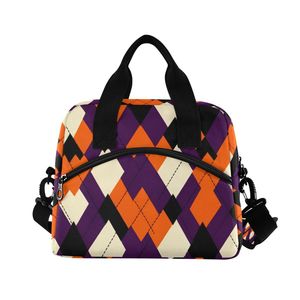 Portable Lunch <b>Box</b> Bag with Zipper Custom Pattern Printing <b>Large</b> Capacity <b>Cooler</b> Bag for Office Travel - Product Image 2