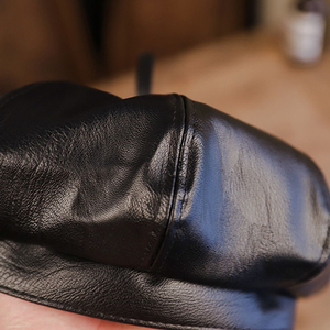 Factory Wholesale Custom French Pu Leather Hat <strong>Beret</strong> <strong>for</strong> <strong>Woman</strong> - Product Image 6