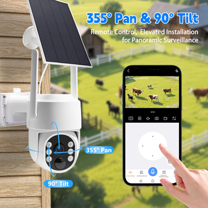 Ngoài trời Máy ảnh wifi không dây năng lượng mặt trời 5000mAh pin phát hiện chuyển động mạng Máy ảnh - Product Image 3