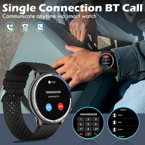 Montre connectée portable avec assistant vocal IA, unisexe, écran AMOLED en silicone, étanche IP68, suivi d'activité, santé, répond aux appels - Product Image 4