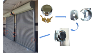 Candado redondo de acero moderno y duradero de 73 mm con instalación de tornillo Accesorio de alta seguridad para puertas Camiones Puertas y ventanas