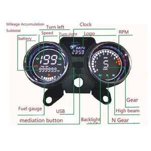 Velocímetro LCD Dual con Reloj y USB para Italika RC250 Gato - Product Image 2