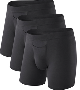 Wildness Men's Breathable Knitted Sports Underwear Quick Dry Mid-waist <b>Boxer</b> Briefs - Product Image 1