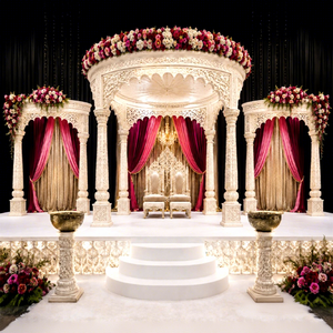 Fabricante de Mandaps de Lujo para Bodas Hindúes, Mandap Imperial de Marfil Tallado para Bodas de Destino en Australia - Product Image 1