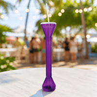 Meilleures ventes - Gobelet à bière en plastique transparent de 700 ml sans BPA avec long col et couvercle, logo personnalisé pour les fournitures de fête et les anniversaires